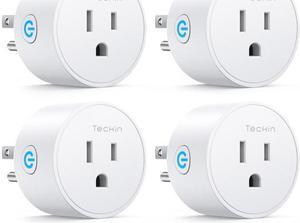 TECKIN SP104 Smart Plug Works with Google Assitant Smartthings Mini Smart Outlet with Voice Control 4 Packs