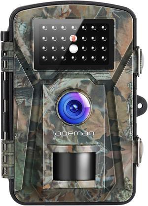 APEMAN  H45 Trail Camera, 16MP, 1080P Infrared Hunting Camera, Garden Monitoring, No-Glow