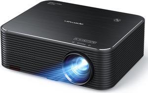 APEMAN LC650 Native 1080P HD Video Projector, Remote Electronic Keystone, 75% Zoom, LCD Display, Dual Speakers
