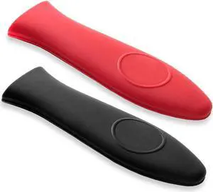 Potholder Cast Iron Skillet Handle - 2 Pack Cover Silicone Hot Handle Holder Pot Sleeve