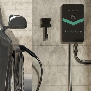 Home Smart Electric Vehicle (EV) Charger, 32 Amp Level 2 , Indoor/Outdoor Car Charging Pile, with 16.4-Foot Cable