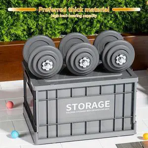 FstNiceTed 90L Storage Bins with Lids, Totes for Storage Stackable Collapsible Storage Bins for Garage, Camping, Outdoor, and Organization with Wheels and Totes, 1 Pack Drak Grey