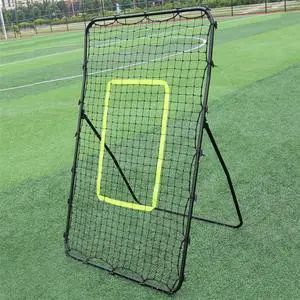 FstNiceTed Professional Galvanized Steel Pipe Rebound Soccer/Baseball Goal Black