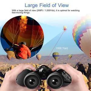 FstNiceTed 8-24x Binoculars with 50mm Objective Lens, Multi-Layer Coated Aspherical Lenses, High-Grade BAK-4 Prisms, Compact & Portable for Bird Watching, Outdoor