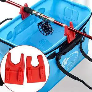 FstNiceTed 8-Piece Fishing Organizer Set  Adjustable Rod Holders, EVA Bait Buckets, and Bucket Clamps for Secure, Convenient, and Organized Fishing