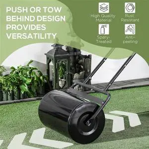 FstNiceTed Black High-quality Steel Lawn Roller