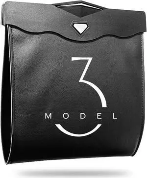 Arcoche Tesla Model 3 Trash Can Accessories for Back Seat Garbage Bag with Hanging Magnetic Buckle Waterproof