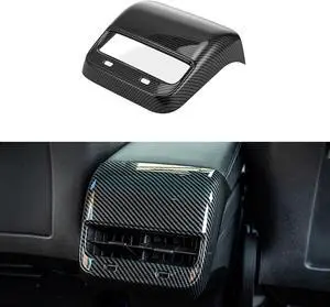 Tesla Model 3 Rear Air Vents Outlet Cover Trim Frame Interior Accessories for Model 3/Y 2017-2021 (Carbon Fiber)