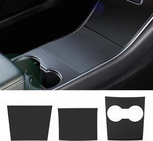 Tesla Model 3 Model Y Center Console Resist Film, Car Interior Decoration Wrap Model 3 Accessories Matte Black