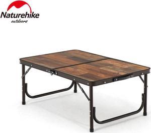 Naturehike Ultralight Foldable Table Aluminum BBQ Furniture Folding Desk For Outdoor Camping Hiking Travel BBQ Desk NH20JJ028 Brown