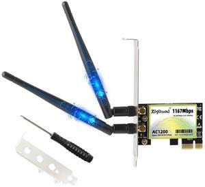 Ziyituod PCIe WiFi Card for PC Gaming Streaming, Intel Wireless-AC 7265 Dual Band WiFi Adapter 802.11AC WiFi 5 1200Mbps ((2.4GHz 300Mbps and 5GHz 867Mbps) for Linux Windows 11/10/8.1/8/7 (32/64-bit)