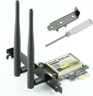 WiFi 6E AX210 PCIe WiFi Card with Bluetooth 5.3 for PC Gaming, AX5400 Tri Band 6G/5G/2.4G Wireless Network Card Up to 2400Mbps Ultra-Low Latency MU-MIMO & OFDMA Support Windows 11/10 64-bit Only