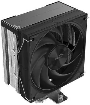 SAMA A40E CPU Air Cooler, 240W TDP, Single Tower with Direct-Touch Heat Pipes, 120mm PWM Fan, Brushed Metal Top, AM5/AM4 & LGA 1851/1700 Compatible, Quiet Performance, Silver