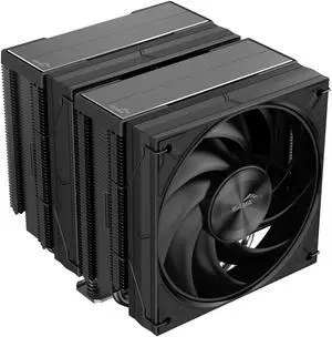 SAMA A60B CPU Air Cooler-Dual Tower,2×120mm PWM Fans with Guide Ring, 6 Direct-Touch Heat Pipes, Micro-Convex Copper Base, 265W TDP, Intel LGA1700/1200/115X/1851 & AMD AM4/AM5, Black, Low Noise