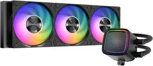 SAMA L50 360mm AIO Liquid CPU Cooler, ARGB Dot-Matrix Mirror Pump, 28mm PWM Fans, Hydraulic Bearing, Intel LGA 1851/1700 & AMD AM5/AM4 Compatible, Black SAMA L50 360mm AIO Liquid CPU Cooler, ARGB Dot-Matrix Mirror Pump, 28mm PWM Fans, Hydraulic Bearing, Intel LGA 1851/1700 & AMD AM5/AM4 Compatible, Black