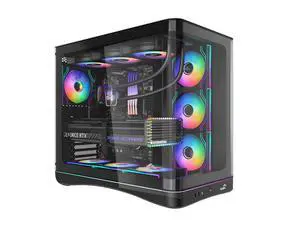 SAMA V62 Mid-Tower PC Case, 7x120mm Pre-Installed ARGB PWM Fans, 4mm Tempered Glass, USB 3.1 Type-C & USB 3.0 Ports, 7 Slots, Support ATX/MATX/ITX, Back-Connect Ready, Black SAMA V62 Mid-Tower PC Case, 7x120mm Pre-Installed ARGB PWM Fans, 4mm Tempered Glass, USB 3.1 Type-C & USB 3.0 Ports, 7 Slots, Support ATX/MATX/ITX, Back-Connect Ready, Black