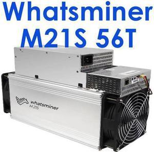 Whatsminer M21S 56T BTC Bitcoin Asic Miner Machine 3360W Include PSU Better Than M20S Antminer L3 S9 S17 T17e M3 M21S M30S Innosilicon T2 T3 A1066