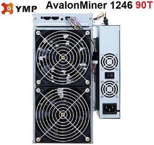 Avalon Miner 1246 Canaan mining SHA-256 algorithm with a maximum hashrate of 90Th/s for a power consumption of 3420W