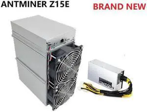 New Bitmain Antminer Z15e ZEC Mining Machine 200K Sol/s Asic Miner Crypto Miner Zcash Equihash Algorithm Miner Come with APW7 1800W Power Supply