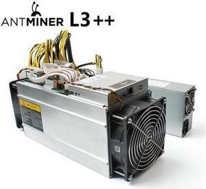 ANTMINER L3++( With power supply )Scrypt Litecoin Miner 580MH/s LTC Come with Doge Coin Mining Machine ASIC Blockchain Miners Better Than ANTMINER L3 L3+ S9 S9i