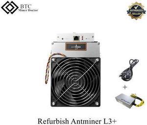 Antminer L3+ Dogecoin/Ltc Miner with Bitmain APW7 PSU 504mh/S(US Plug Cord Cable)