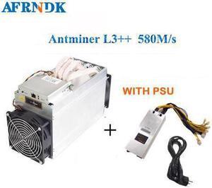 ASIC Chip Miner ANTMINER L3++ 580MH/s Hash Rate With PSU Scrypt Miner LTC1.62J/MH+10% Litecion Ethernet Mining Machine