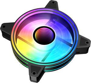 SAMA 6CF1202I Series, ARGB 120mm Fan, Extremely Cooling Performance, Computer Case Fan, Single Fan - Black