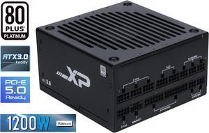 SAMA  XP1200W 80PLUS Platinum Power Supply ATX3.0 PCIE 5.0 Full Voltage PSU 12VHPWR Full Modular  ECO FDB Silent Fan ATX Gaming Power Supply Support 3090Ti 4070Ti 4080 4090 GPU Black