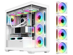 Vetroo AL900 Pink ATX Mid Tower PC Case With Tempered Glass & ARGB Fan – Full ATX, Metal