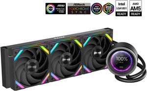 SAMA Q60 Black CPU Liquid Cooler, 360MM Liquid Water Cooling with 2.8" LCD Display & XT120 Modular Fans LCP Blade for Enhanced Cooling and Noise Reduction, Compatible 115X, 2011, 1200, 1700, AM4, AM5