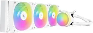SAMA L60 CPU Liquid Cooler,  AIO Cooler 360mm 4pin PWM Quiet Fans - FDB Bearings ARGB Water Cooling, White CPU Cooler Compatible LGA 1366/115X/2011/1200/1700 and AM4 AM5