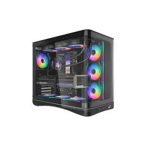 SAMA V62 Mid-Tower PC Case, 7x120mm Pre-Installed ARGB PWM Fans, 4mm Tempered Glass, USB 3.1 Type-C & USB 3.0 Ports, 7 Slots, Support ATX/MATX/ITX, Back-Connect Ready, Black SAMA V62 Mid-Tower PC Case, 7x120mm Pre-Installed ARGB PWM Fans, 4mm Tempered Glass, USB 3.1 Type-C & USB 3.0 Ports, 7 Slots, Support ATX/MATX/ITX, Back-Connect Ready, Black