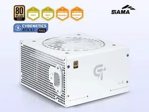 SAMA GT750WH White 80 PLUS Gold Fully Modular ATX Power Supply - ATX 3.1 & PCIe 5.1 Compliant - Japanese Capacitors - FDB Fan with Auto Speed Control - 5 Year Warranty SAMA GT750WH White 80 PLUS Gold Fully Modular ATX Power Supply - ATX 3.1 & PCIe 5.1 Compliant - Japanese Capacitors - FDB Fan with Auto Speed Control - 5 Year Warranty