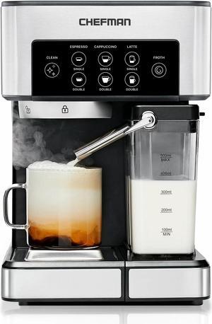 Chefman Barista Pro 6-in-1 Espresso Machine with Built-In Milk Frother