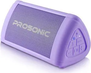 Prosonic BT3 Portable Wireless Bluetooth Speaker with 10W Stereo Sound & Bass Boost -Rich Sound & Intense Bass -Bluetooth 5.0 -Microphone -IPX5 - in & Outdoor Speaker (Purple)