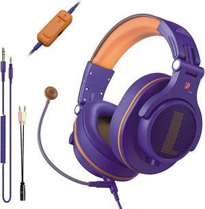 Prosonic DJ2KG Headsets with Boom Mic, Wired Over Ear Headphones for Business Meeting, Skype Zoom, PC Gaming,PS4, Xbox One, Discord, Podcast, Headset with SharePort & Volume Control (Blue)