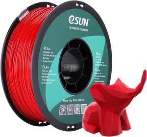 eSUN -Wholesale- 10 Rolls PLA+ Filament 1.75mm, 3D Printer Filament PLA Plus, Dimensional Accuracy +/- 0.03mm, 1KG Spool (2.2 LBS) 3D Printing Filament for 3D Printers Fire Engine Red