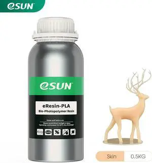 eSUN Plant-Based 3D Printer Rapid Resin, 405nm LCD UV-Curing PLA Based Resin Photopolymer Resin for Photon LCD 3D Printer Liquid 3D Resin Skin 0.5KG