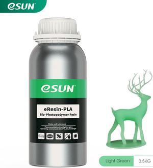 eSUN Plant-Based 3D Printer Rapid Resin, 405nm LCD UV-Curing PLA Based Resin Photopolymer Resin for Photon LCD 3D Printer Liquid 3D Resin Grass Green 0.5KG