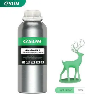 eSUN Plant-Based 3D Printer Rapid Resin, 405nm LCD UV-Curing PLA Based Resin Photopolymer Resin for Photon LCD 3D Printer Liquid 3D Resin Grass Green 1kg