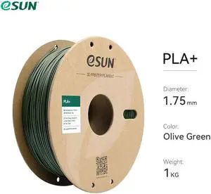 eSUN PLA+ Filament 1.75mm, 3D Printer Filament PLA Plus, Dimensional Accuracy +/- 0.03mm, 1KG Spool (2.2 LBS) 3D Printing Filament for 3D Printers Olive Green