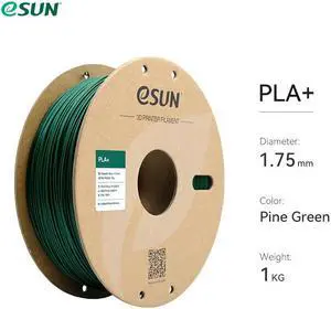 eSUN PLA+ Filament 1.75mm, 3D Printer Filament PLA Plus, Dimensional Accuracy +/- 0.03mm, 1KG Spool (2.2 LBS) 3D Printing Filament for 3D Printers Pine Green