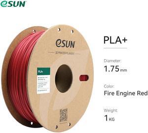 eSUN PLA+ Filament 1.75mm, 3D Printer Filament PLA Plus, Dimensional Accuracy +/- 0.03mm, 1KG Spool (2.2 LBS) 3D Printing Filament for 3D Printers Fire Engine Red