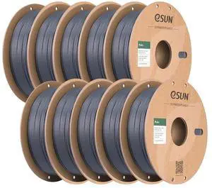 eSUN 10KG Bulk PLA+ Filament 1.75mm,10 Spool Pack (1KG/Spool) Pro-Grade High Toughness PLA Plus 3D Printer Filament, Clog-Free, Dimensional Accuracy +/- 0.03mm,Grey eSUN 10KG Bulk PLA+ Filament 1.75mm,10 Spool Pack (1KG/Spool) Pro-Grade High Toughness PLA Plus 3D Printer Filament, Clog-Free, Dimensional Accuracy +/- 0.03mm,Grey