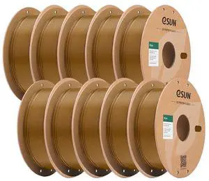 eSUN -Wholesale- 10 Rolls PLA+ Filament 1.75mm, 3D Printer Filament PLA Plus, Dimensional Accuracy +/- 0.03mm, 1KG Spool (2.2 LBS) 3D Printing Filament for 3D Printers Brown eSUN -Wholesale- 10 Rolls PLA+ Filament 1.75mm, 3D Printer Filament PLA Plus, Dimensional Accuracy +/- 0.03mm, 1KG Spool (2.2 LBS) 3D Printing Filament for 3D Printers Brown