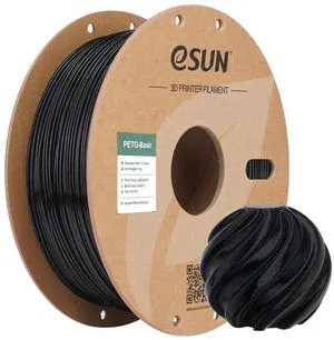 eSUN PETG Basic Filament 1.75mm, High Toughness Glossy PETG 3D Printing Filament, 1KG per Spool, 3D Printer Filament, Black eSUN PETG Basic Filament 1.75mm, High Toughness Glossy PETG 3D Printing Filament, 1KG per Spool, 3D Printer Filament, Black