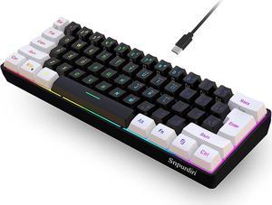 HITIME XVX M61 60% Mechanical Keyboard Wireless, Ultra-Compact 2.4G  Rechargeable Gaming Keyboard, RGB Backlit Ergonomic Keyboard for Windows  Mac PC