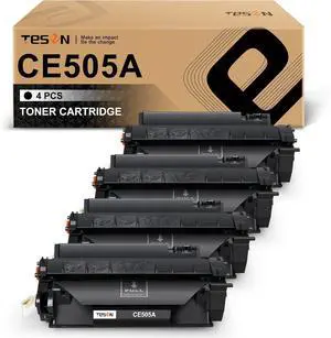 Ennovor TESEN CE505A 05A Compatible Toner Cartridge Replacement for HP CE505A 05A Toner for HP P2035 P2035n P2055d P2055dn P2055x Pro 400 M401 M401n M401dne M401dw MFP M425 M425dn M425dw 4-Pack