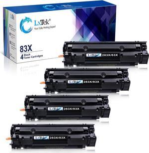 LxTek Compatible 83X Toner Cartridge Replacement  83X CF283X 83A CF283A Compatible with Laserjet Pro M201dw M201n M201 M125 M125nw M127fn M127fw M225dn M225dw Printers (4-Black, High-Yield)