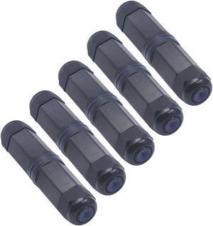 LEENUE Waterproof RJ45 Connector IP67 Waterproof RJ45 Coupler Shielded Outdoor Ethernet Coupler POE 5 Pack